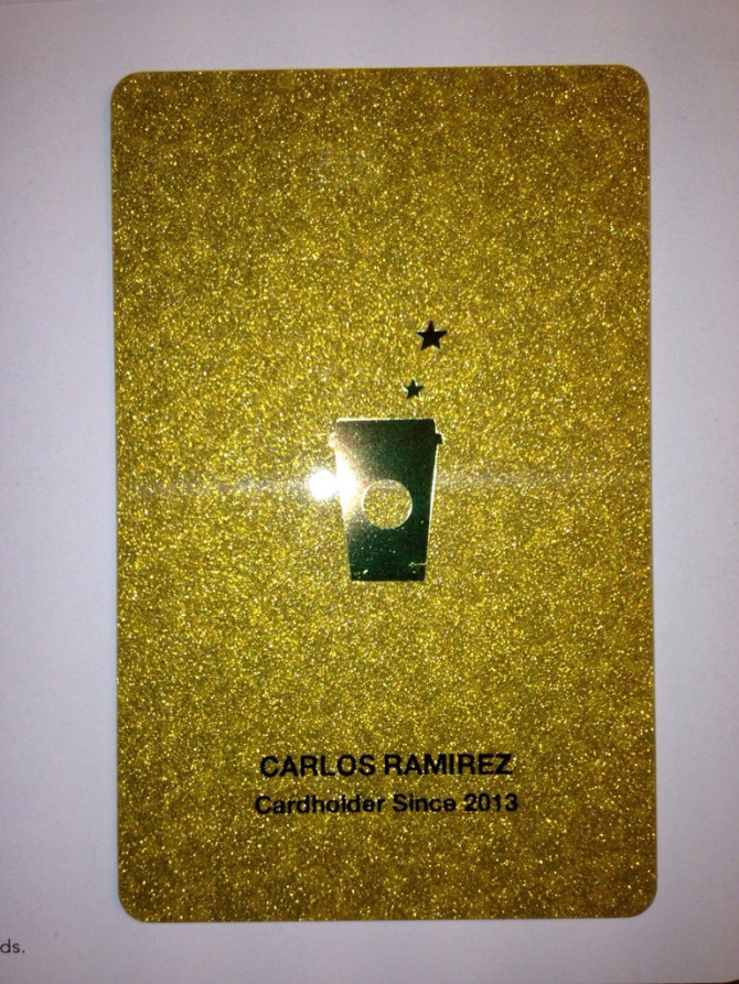 Starbucks gold card