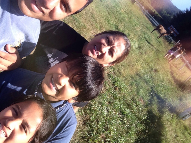 Family selfie at Elk Country